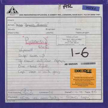 PARSONS ALAN PROJECT THE-PYRAMID WORK IN PROGRESS ORANGE VINYL LP *NEW* LP *NEW*