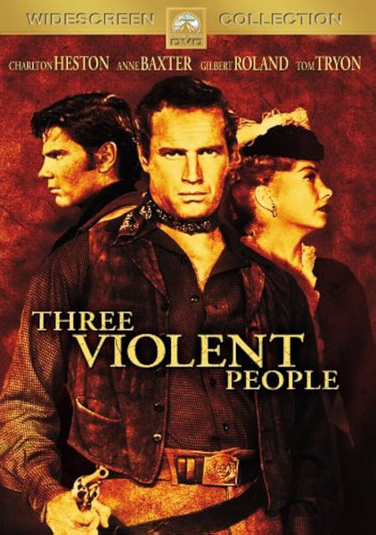 THREE VIOLENT PEOPLE - REGION 1 DVD NM