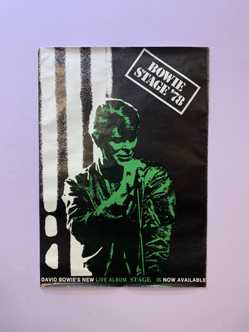 DAVID BOWIE STAGE ORIGINAL PROMO POSTER