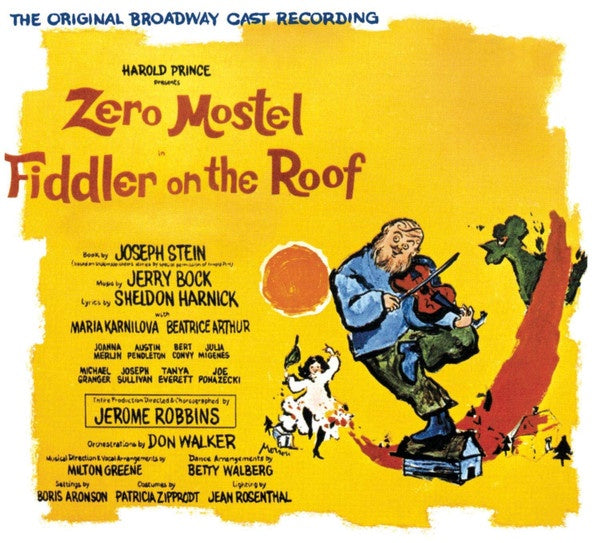 FIDDLER ON THE ROOF- ORIGINAL BROADWAY CAST RECORDING CD VG