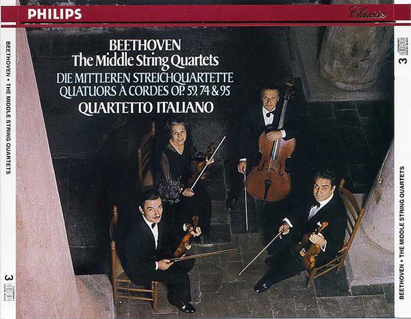 BEETHOVEN - THE MIDDLE STRING QUARTETS 3CD VG+