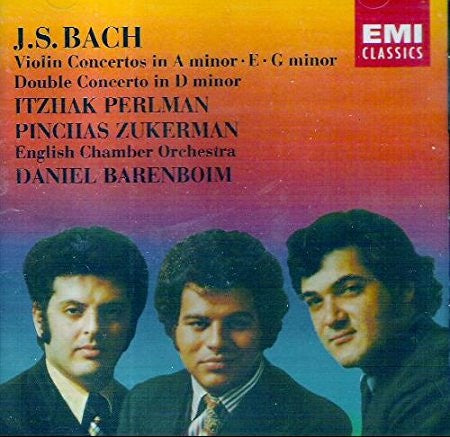 BACH JS- VIOLIN CONCERTOS PERLMAN BARENBOIM CD VG+