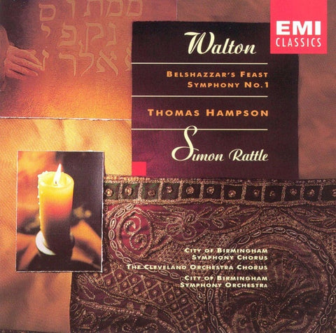 WALTON- BELSHAZZAR'S FEAST HAMPSON RATTLE CD VG