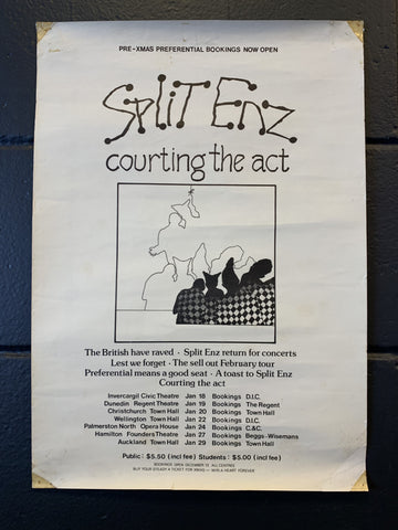 SPLIT ENZ COURTING THE ACT ORIGINAL GIG POSTER
