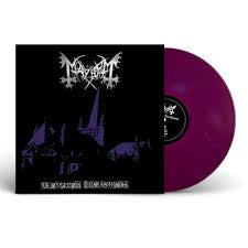 MAYHEM-DE MYSTERIIS DOM SATHANAS PURPLE VINYL LP  VG+ COVER EX