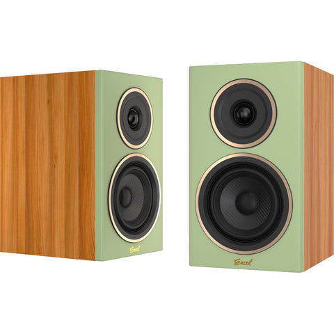 ENCEL GELATI BOOKSHELF SPEAKERS-WALNUT/PISTACHIO GREEN *NEW*