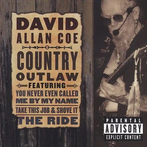 COE DAVID ALLAN-COUNTRY OUTLAW CD VG+