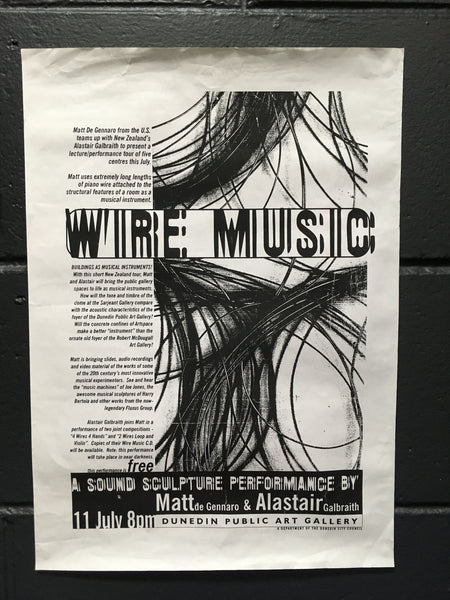 GALBRAITH ALASTAIR & MATT DE GENNARO-WIRE MUSIC ORIGINAL GIG POSTER