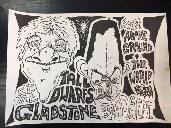 TALL DWARFS - AT THE GLADSTONE ORIGINAL GIG POSTER