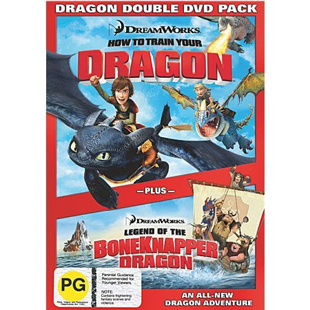 HOW TO TRAIN YOUR DRAGON BONEKNAPPER DRAGON 2DVD VG