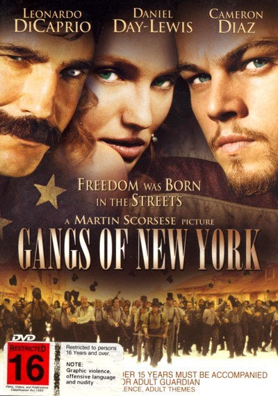 GANGS OF NEW YORK DVD VG+