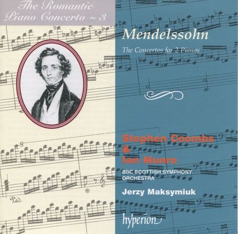 MENDELSSOHN-THE CONCERTOS FOR 2 PIANOS STEPHEN COOMBS & IAN MUNRO CD VG
