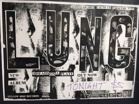LUNG 3 HEADS ON A PLATE TOUR POSTER