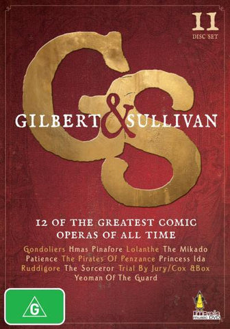 GILBERT & SULLIVAN-12 COMIC OPERAS 11DVD VG+