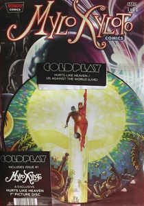 COLDPLAY-HURTS LIKE HEAVEN PICTURE DISC 7" + COMIC  NM