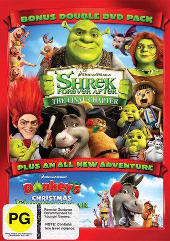 SHREK FOREVER AFTER + DONKEY'S CHRISTMAS 2DVD VG+