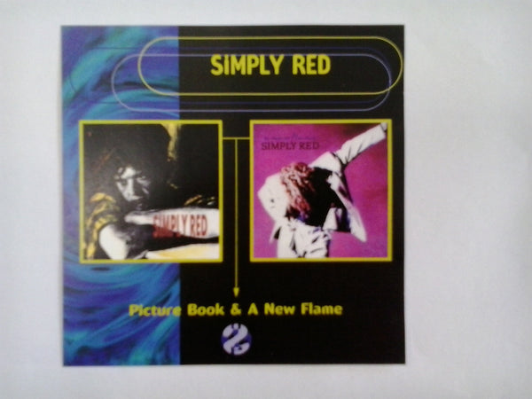 SIMPLY RED-PICTURE BOOK AND A NEW FLAME 2CD VG