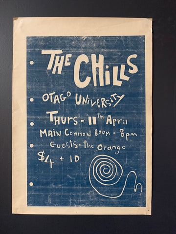 CHILLS THE- OTAGO UNIVERSITY WITH ORANGE ORIGINAL GIG POSTER