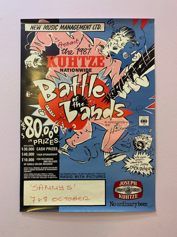 BATTLE OF THE BANDS 1987 ORIGINAL GIG POSTER