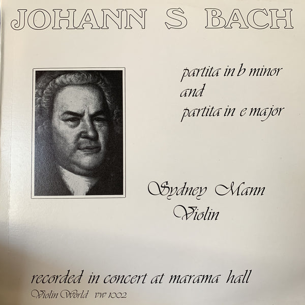 BACH J.S.-PARTITAS 1 & 3 SYDNEY MANOWITZ LP *NEW*