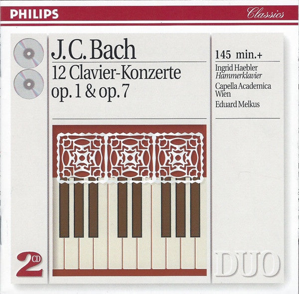 BACH-12 CONCERTOS OP 1 & OP 7 FOR FORTEPIANO 2CD VG