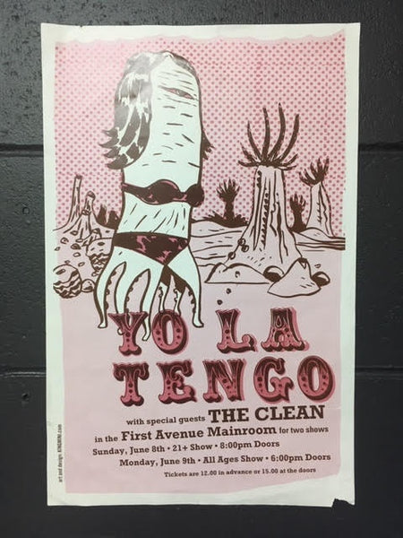 YO LA TENGO WITH SPECIAL GUESTS THE CLEAN ORIGINAL GIG POSTER