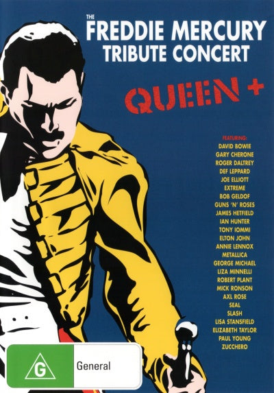 QUEEN+ THE FREDDIE MERCURY TRIBUTE CONCERT 3DVD VG