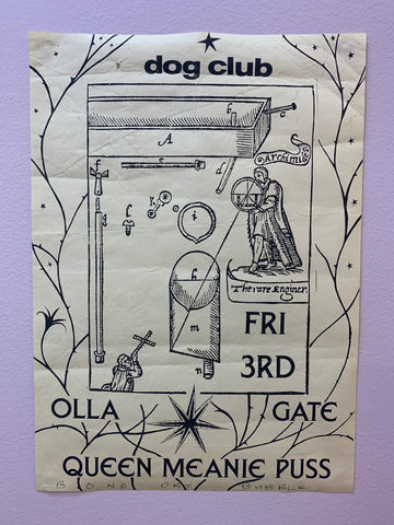 OLLA - GATE - QUEEN MEANIE PUSS ORIGINAL GIG POSTER