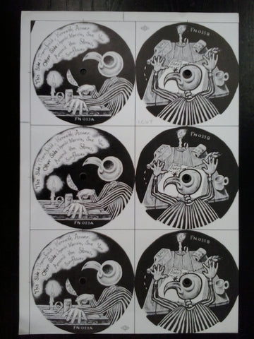 EXPLODING BUDGIES-GROTESQUE SINGERS UNUSED RECORD LABELS