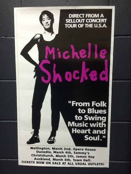 SHOCKED MICHELLE-ORIGINAL NZ TOUR GIG POSTER EX