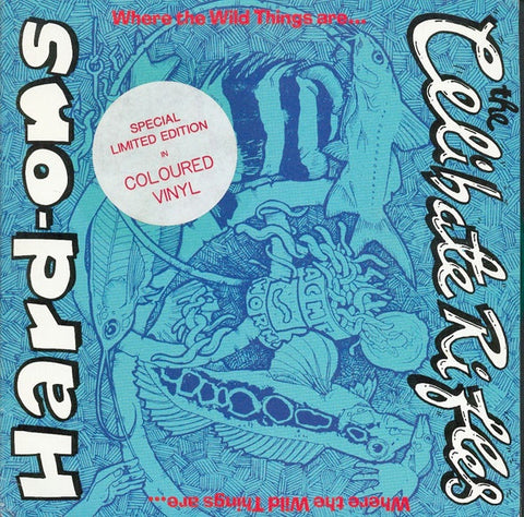 HARD-ONS & THE CELIBATE RIFLES-WHERE THE WILD THINGS ARE BLUE & GREEN VINYL 2X7'' SINGLE VG COVER EX