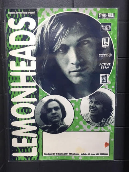 LEMONHEADS ORIGINAL TOUR POSTER LAMINATED + GUITAR PICK
