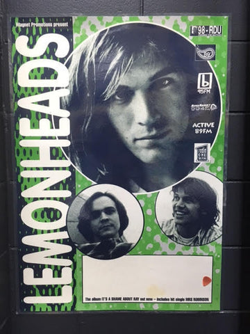 LEMONHEADS ORIGINAL TOUR POSTER LAMINATED + GUITAR PICK
