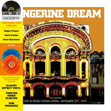 TANGERINE DREAM-LIVE IN REIMS CINEMA OPERA BLUE & ORANGE SWIRL VINYL 2LP *NEW*