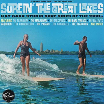 SURFIN' THE GREAT LAKES-VARIOUS ARTISTS SEAGLASS BLUE VINYL LP *NEW*
