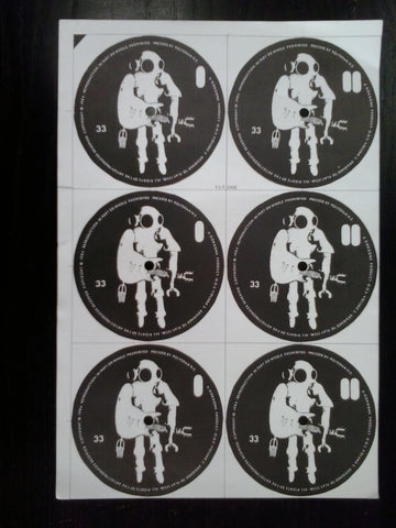 GORDONS-VOLUME 2 SHEET OF ORIGINAL UNUSED RECORD LABELS