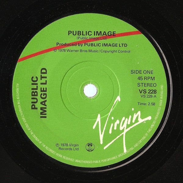 PUBLIC IMAGE LTD-PUBLIC IMAGE 7'' VG