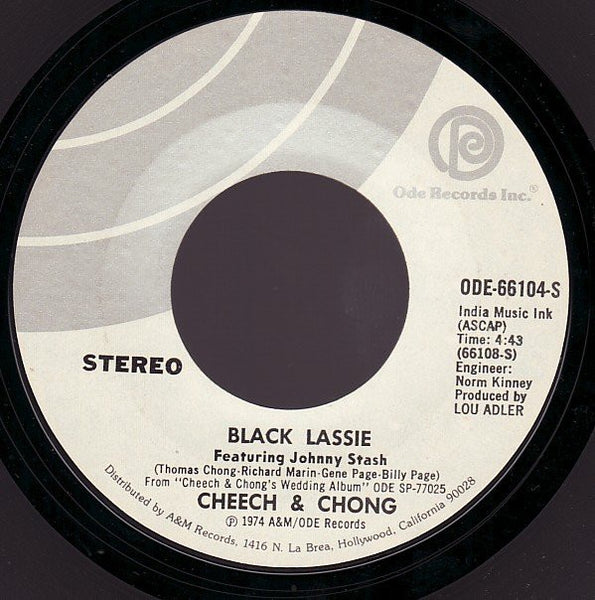 CHEECH & CHONG-BLACK LASSIE 7'' SINGLE EX