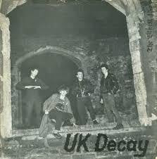 UK DECAY-THE BLACK 45 EP 7" VG COVER VG+
