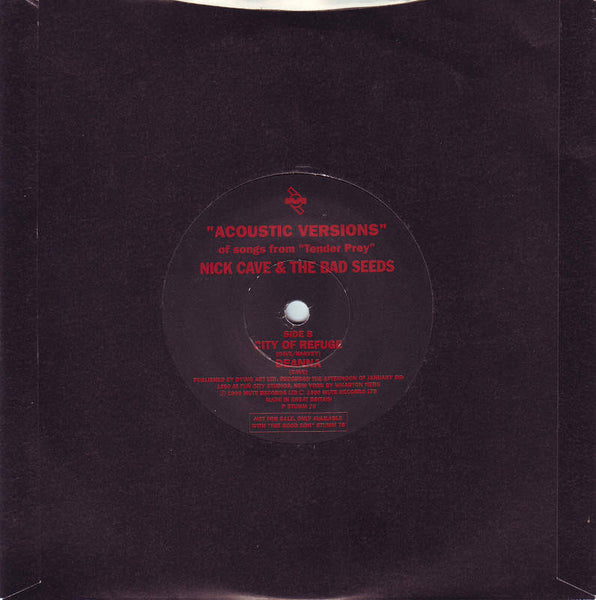 CAVE NICK-ACOUSTIC VERSIONS OF SONGS FROM TENDER PREY 7" SINGLE VG