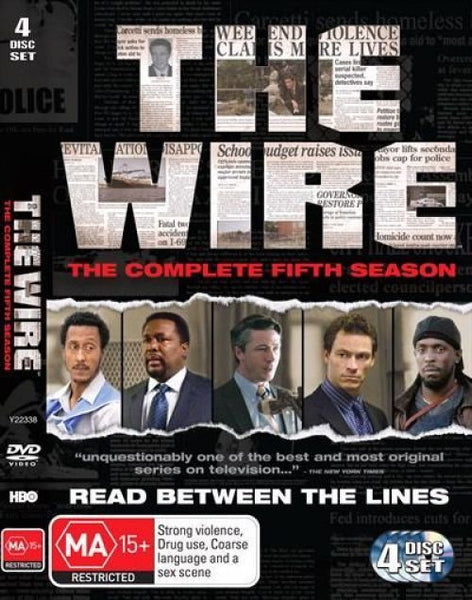 THE WIRE THE COMPLETE FIFTH SEASON 4DVD VG+