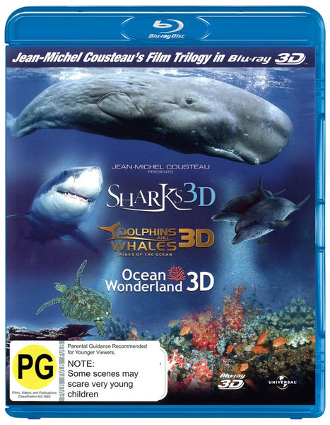 COUSTEAU JEAN-MICHEL-FILM TRILOGY TRIPLE 3DBLURAY VG+
