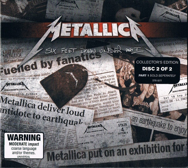 METALLICA-SIX FEET DOWN UNDER PART II CD VG