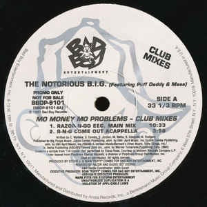 NOTORIOUS B.I.G.-MO MONEY MO PROBLEMS CLUB MIXES 12" VG