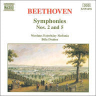 BEETHOVEN-SYMPHONIES 2 AND 5 BELA DRAHOS CD VG
