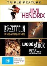 HENDRIX-LED ZEPPLIN-WOODSTOCK  3DVD VG