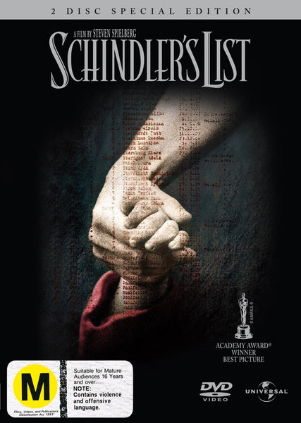 SCHINDLER'S LIST 2DVD VG+
