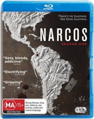 NARCOS SEASON ONE BLURAY 3 DISCS VG