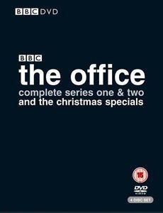 THE OFFICE COMPLETE SERIES ONE AND TWO + XMAS SPECIALS 4DVD VG+