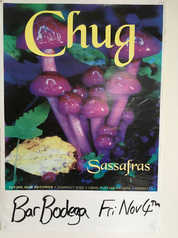 CHUG-SASSAFRAS BAR BODEGA ORIGINAL GIG POSTER